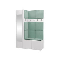 GARDEROBEN-SET Orion X - Weiß/Mintgrün, Holzwerkstoff/Kunststoff (124/186/46cm) - MIRJAN24