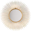 WANDSPIEGEL gold Sonnenform 80 cm Cilly - Goldfarben, Metall (76/76/3cm) - Beliani