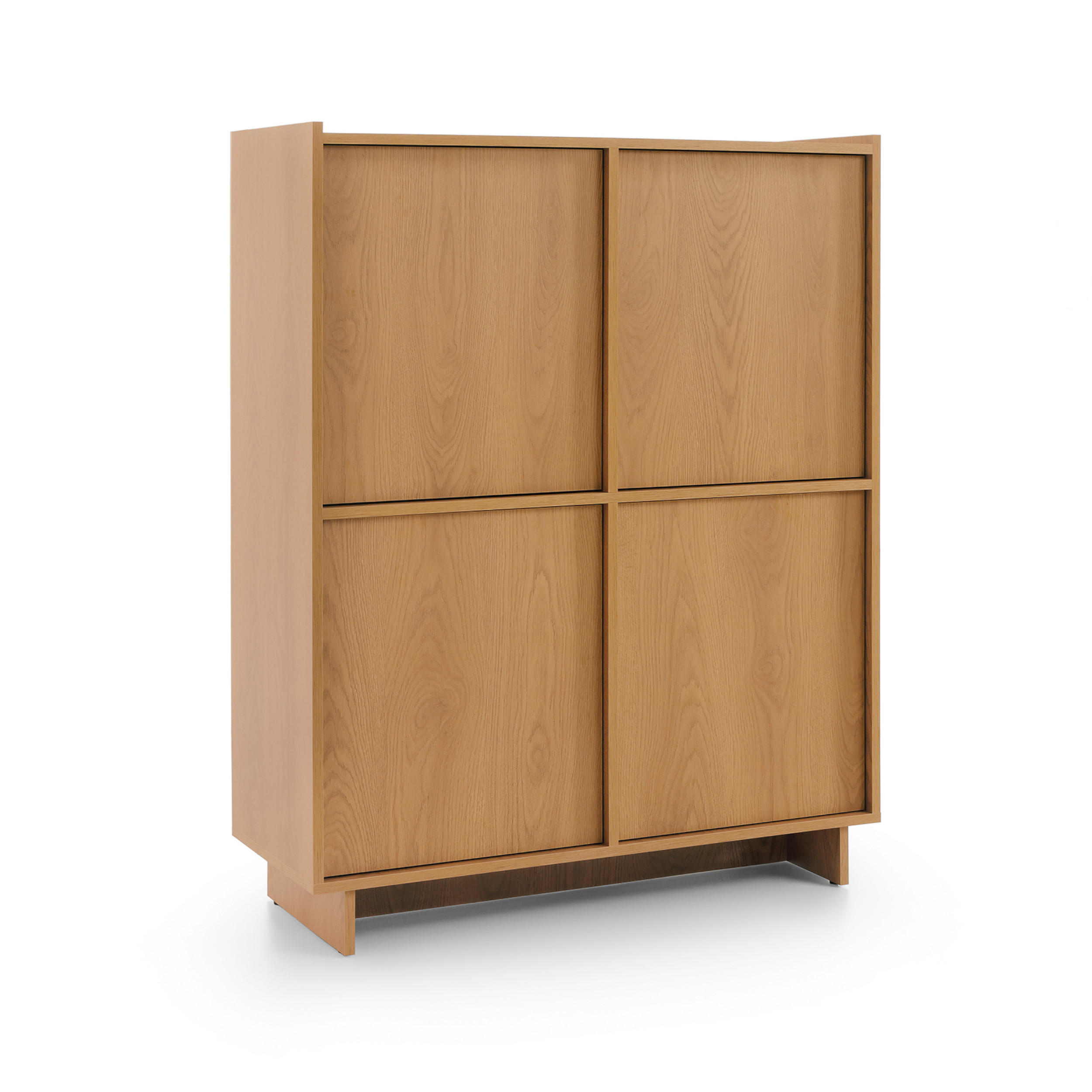 SIDEBOARD YARKER KOM3 Eiche - Eichefarben, Glas/Holzwerkstoff (98/124/39cm) - Komodee