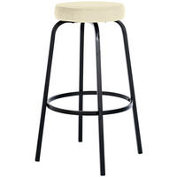 BARHOCKER Samt Creme - Creme/Schwarz, Textil/Metall (54/77/54cm) - CLP