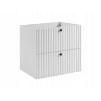 WASCHBECKENUNTERSCHRANK BELLO geriffelt Weiß matt 60/57/46 cm - Weiß, Holzwerkstoff/Metall (60.2/57/46cm) - Rodan