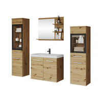 BADMÖBEL-SET Madrit I - Eiche Artisan, Holzwerkstoff (30/132/30cm) - MIRJAN24