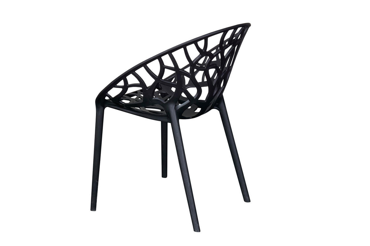 STAPELSTUHL Bilby 62x58x80 cm, Kunststoff, Schwarz - Schwarz, Kunststoff (58/80/62cm) - dasmöbelwerk