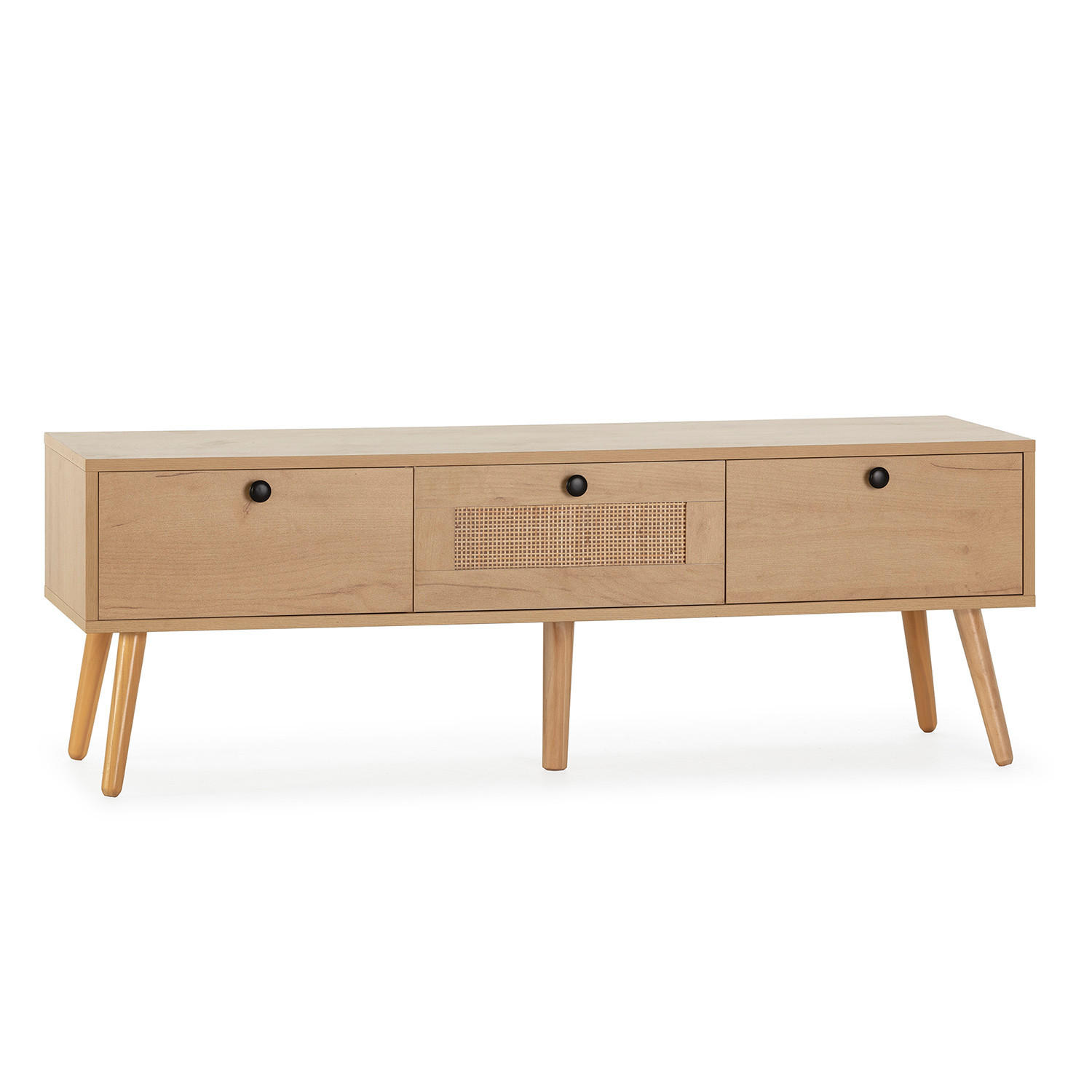 TV-ELEMENT Bella 3 Türen Eiche farbe - Honigeiche, Holzwerkstoff (120/41/39cm) - VS Venta-stock