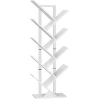 BÜCHERREGAL Baumform Weiß 34 x 20 x 116 cm - Weiß, Holzwerkstoff (34/116/20cm)