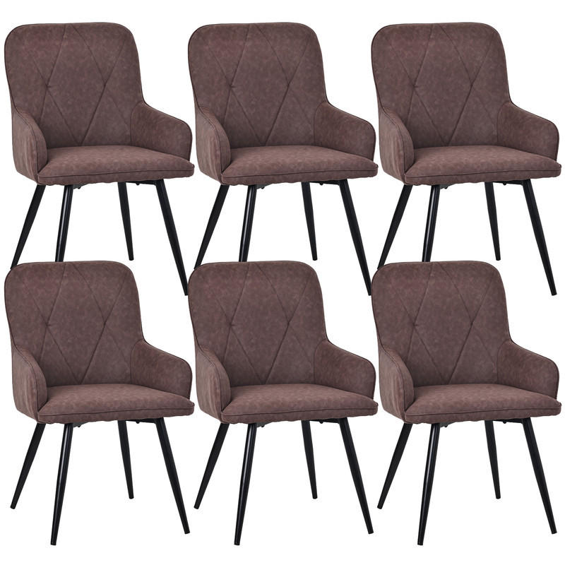 Homavo Armlehnstuhl-Set Dunkelbraun 57x87x62 cm
