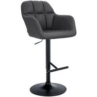 BARHOCKER Natoma Kunstleder 97-118x57x59 cm schwarz - Schwarz, Leder (57/97/59cm) - furnicato