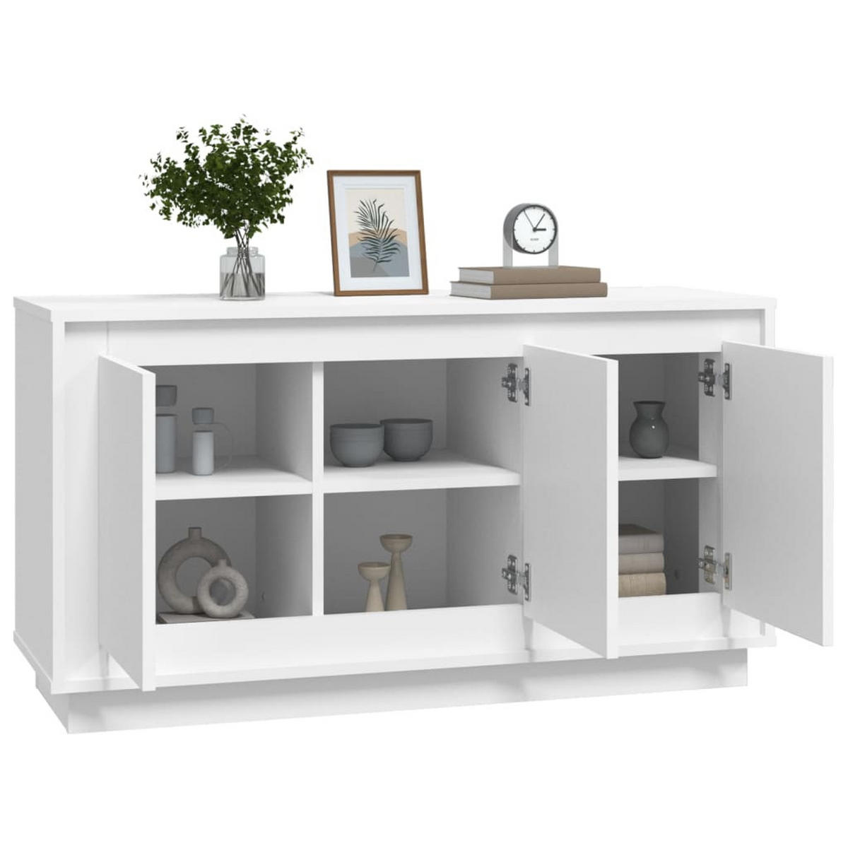 SIDEBOARD Weiss 102/35/55 Cm Holzwerkstoff - Weiß, Holzwerkstoff (35/55/102cm) - vidaXL
