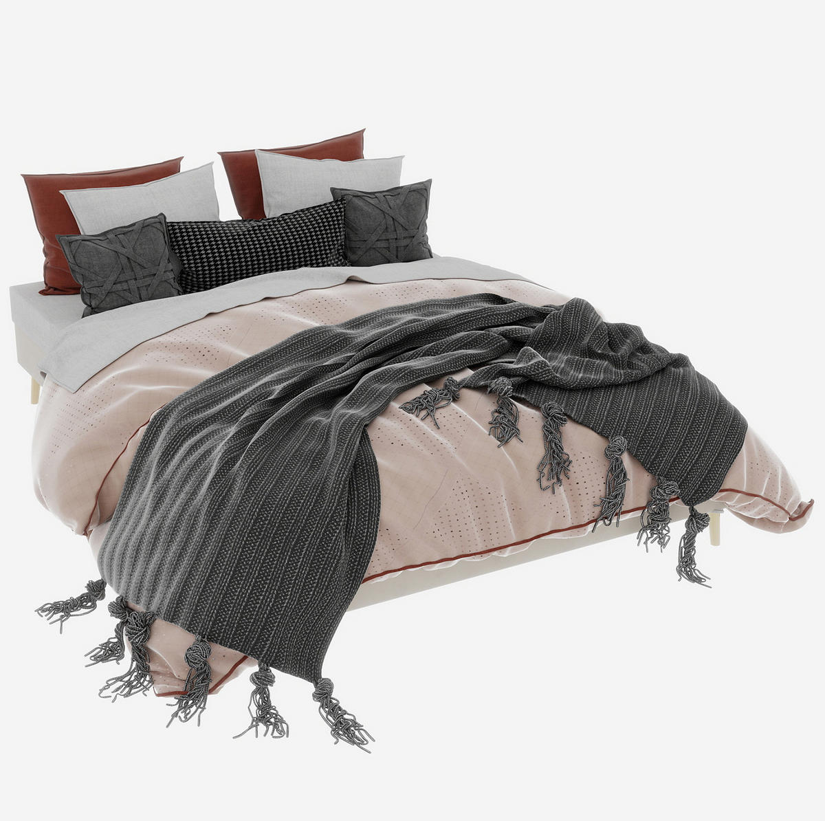 POSTELOVÝ rám 160/200 cm béžový z látky a kovu s nastavitelnou opěrkou - béžová, textil (160/200cm) - OKWISH