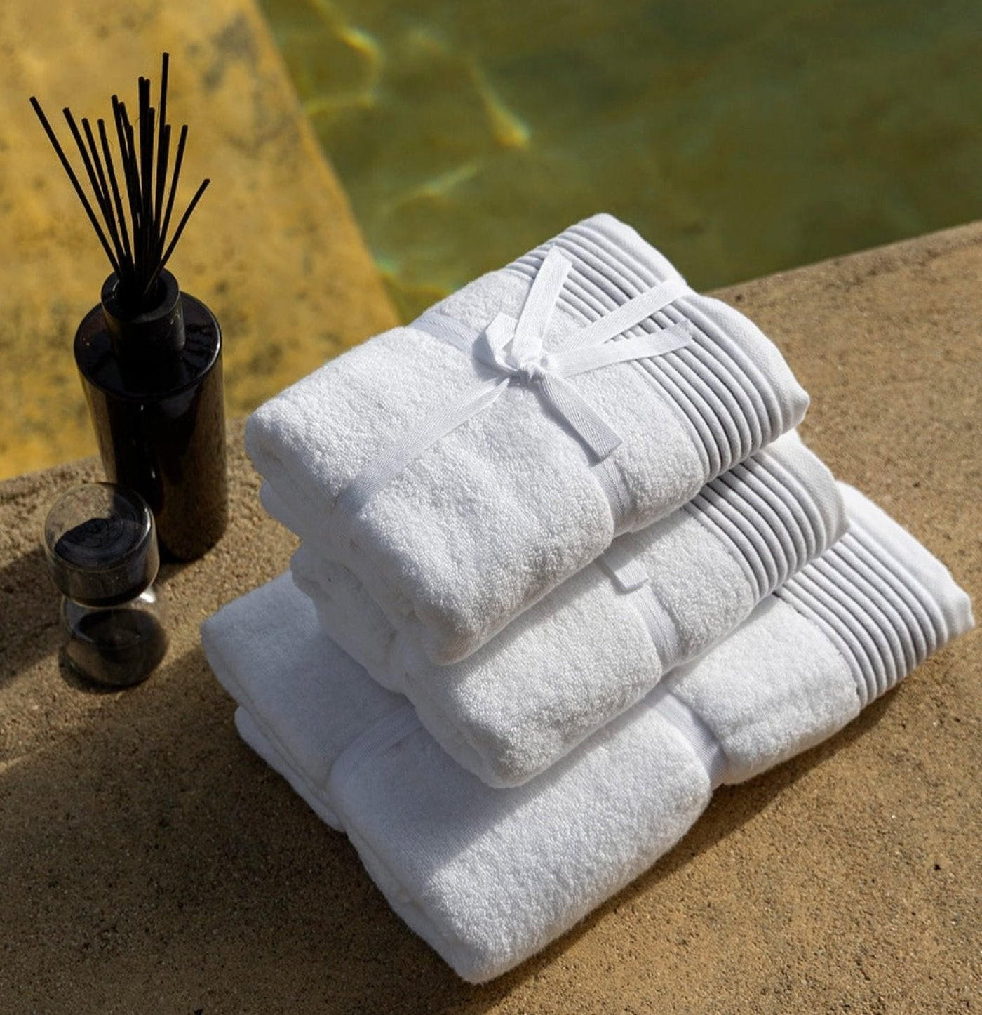HANDTUCH Pure Elegance 2er Set, 50x100cm, Baumwolle, Weiß - Weiß, Textil (50/100cm) - SOWL