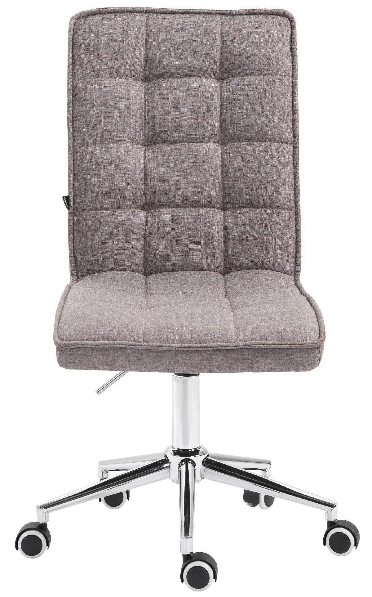 DREHSTUHL Stoff hellgrau - Chromfarben/Hellgrau, Textil/Metall (43/90/61cm) - CLP