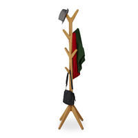 GARDEROBENSTÄNDER - Hellbraun, Holz (53/181.5/53cm) - Relaxdays