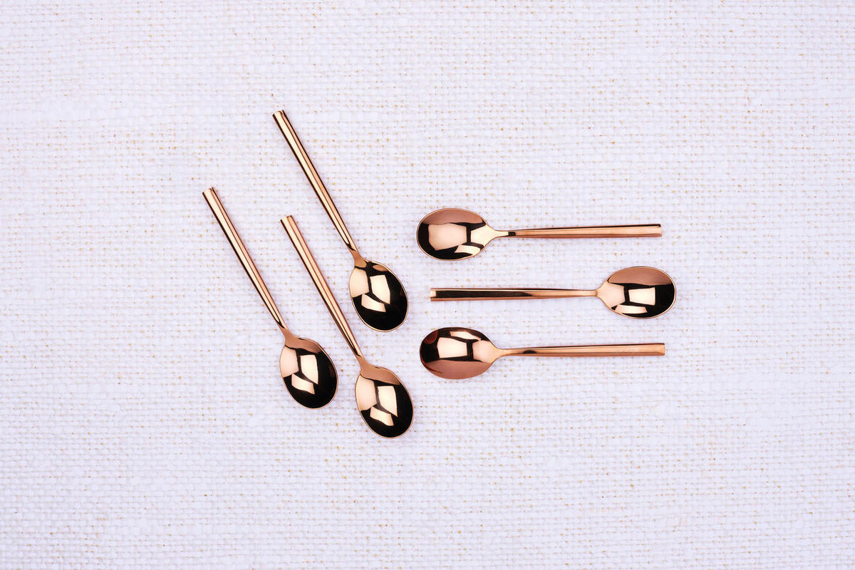 LÖFFEL 6er-Set Nils - Kupfer - Kupferfarben, Metall - Björn