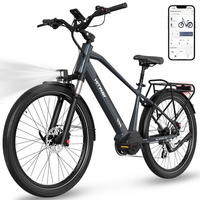 E-BIKE BK33 ,Mittelmotor ,App-Steuerung ,Reichweite bis zu 120 km - Grau, Metall (84cm) - HITWAY