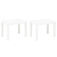 GARTENBÄNKE 2 Stk. Weiß Kunststoff - Weiß, Kunststoff (60/45/38.5cm) - furnicato