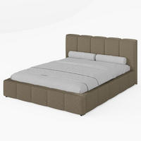 POLSTERBETT FERRO 180/200 cm, in Beige, Bouclé-Stoff, gepolstertes Kopfteil, Lattenrost, Bettkasten - Beige, Textil (180/200cm) - Barchello