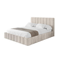 POLSTERBETT mit Bettkasten und Lattenrost, Boxbett ohne Matratze - FINO 180x200 Beige - Beige, Holzwerkstoff/Textil (180/200cm) - ALTDECOR