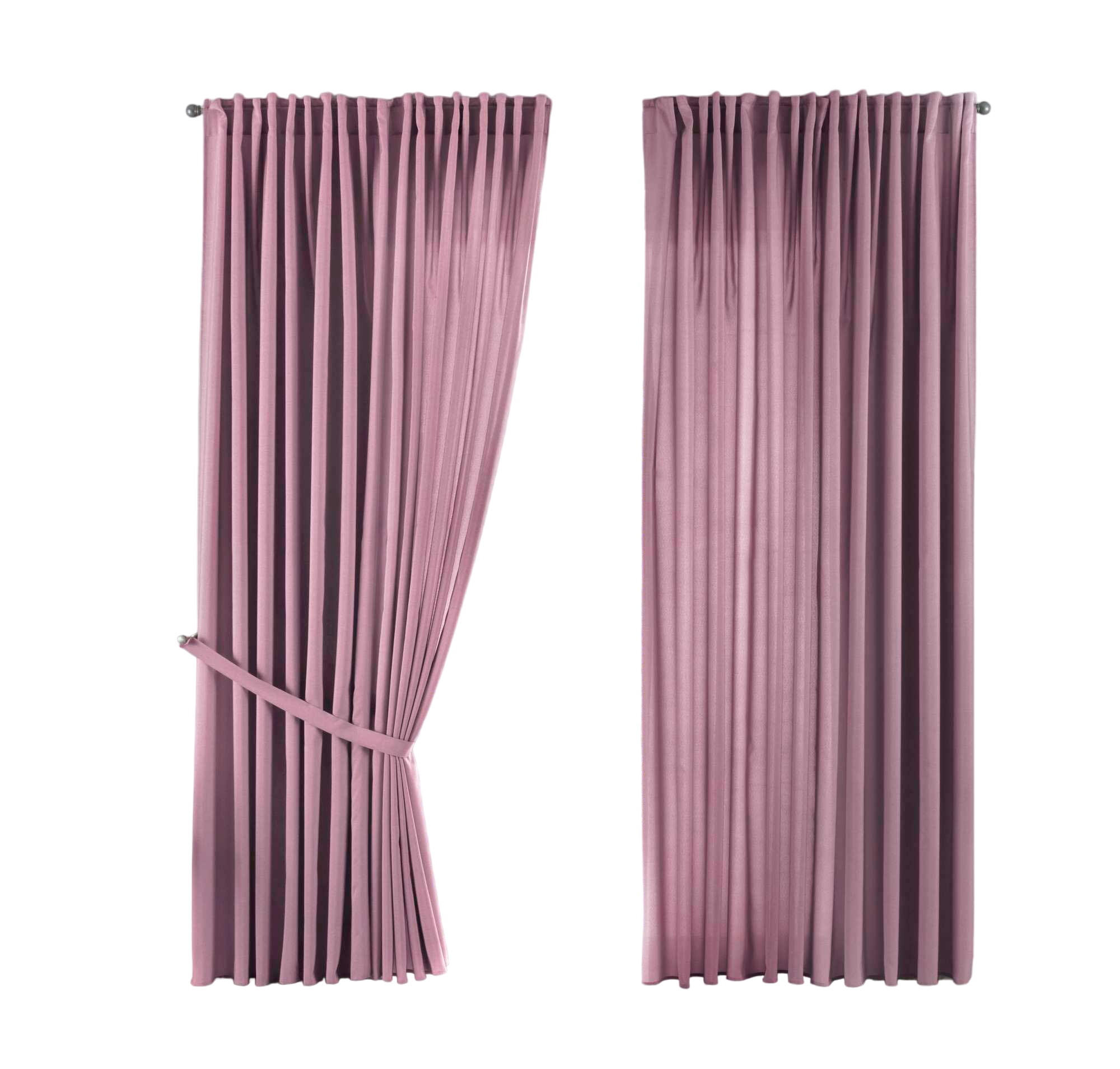 SCHLAUFENGARDINE 2ER SET »Jena« HxB 250x300 cm Altrosa - Rosa, Textil (300/250cm) - Gardinenbox