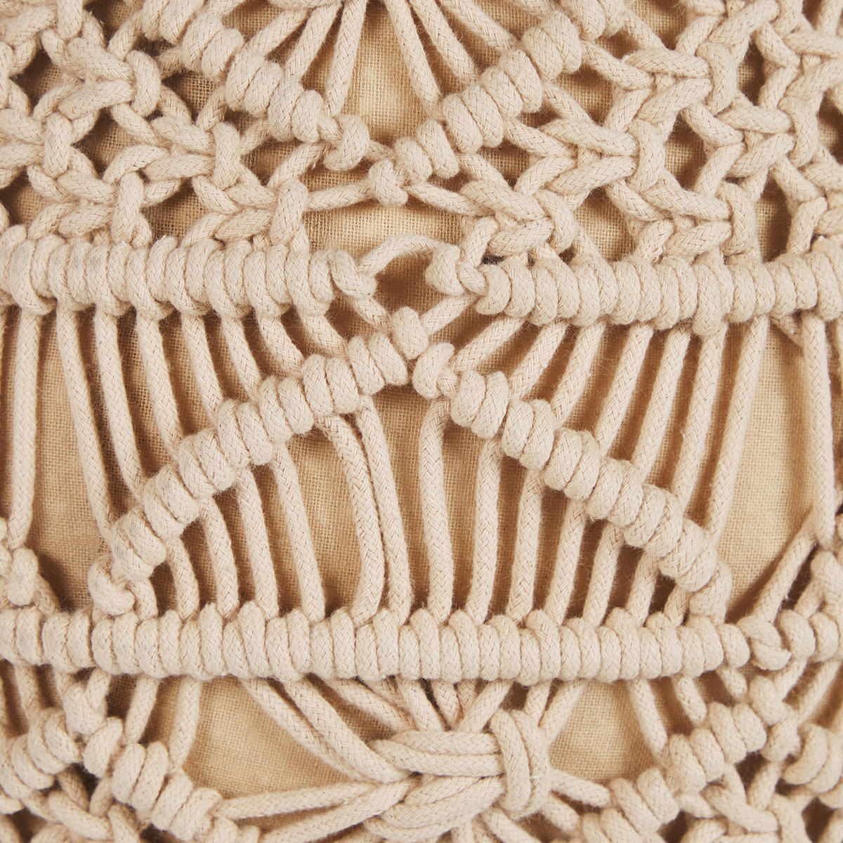 POUF Kayseri 40/40/40 cm - Beige, Naturmaterialen/Textil (40/40/40cm) - Beliani