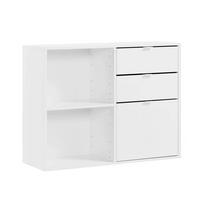 AKTENREGAL Der Verstauer - Weiß, Holzwerkstoff (108/75/35cm) - Mokebo