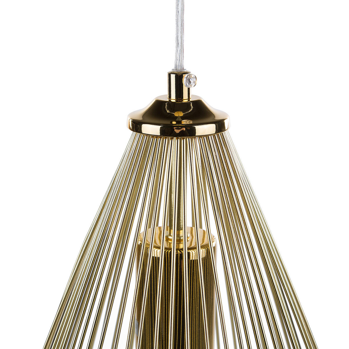 HÄNGELEUCHTE Conca 22/22/120 cm - Goldfarben, Metall (22/22/120cm) - Beliani