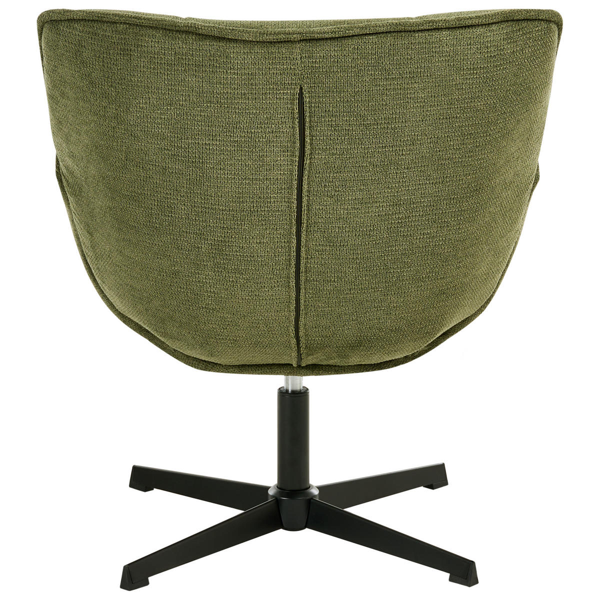 DREHSESSEL Stoff Grün Auma - Schwarz/Grün, Textil/Metall (71/85/78cm) - Beliani