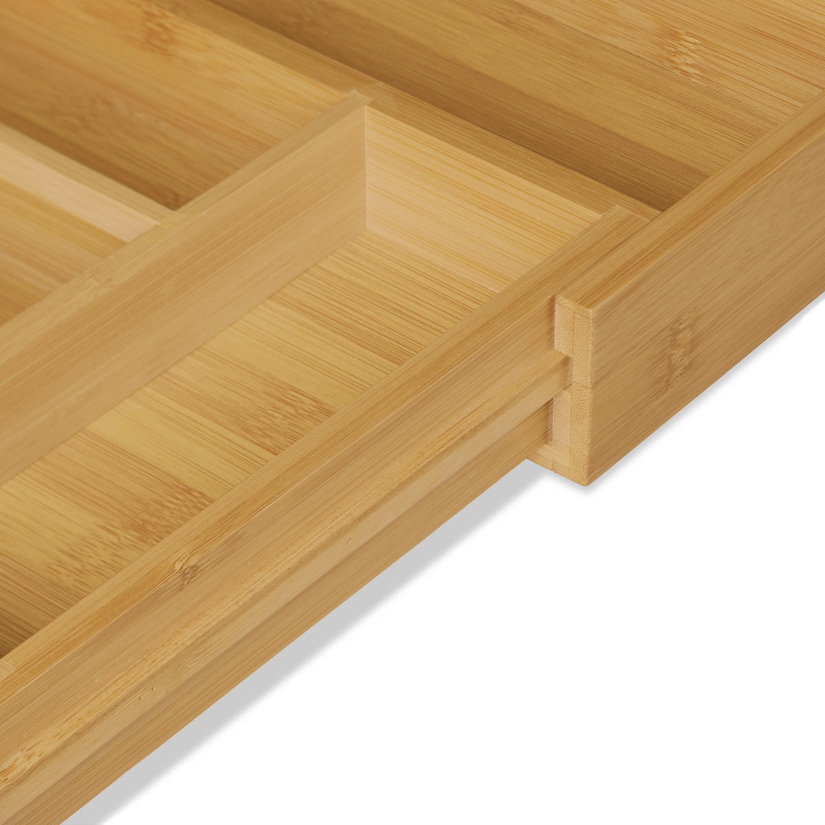 BESTECKKASTEN - Hellbraun, Holz/Holzwerkstoff (47/5/33cm) - Relaxdays