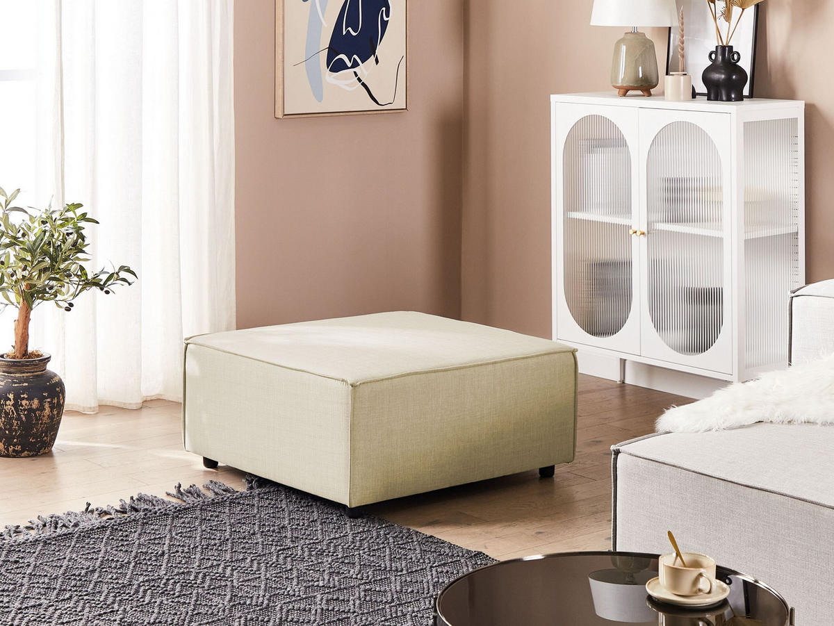 OTTOMANE Aprica 88/88/43 cm - Beige, Textil (88/43/88cm) - Beliani