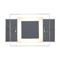 LED WANDLEUCHTE Metall Chrom Silber - Silberfarben, Glas (10/5/15cm) - Briloner