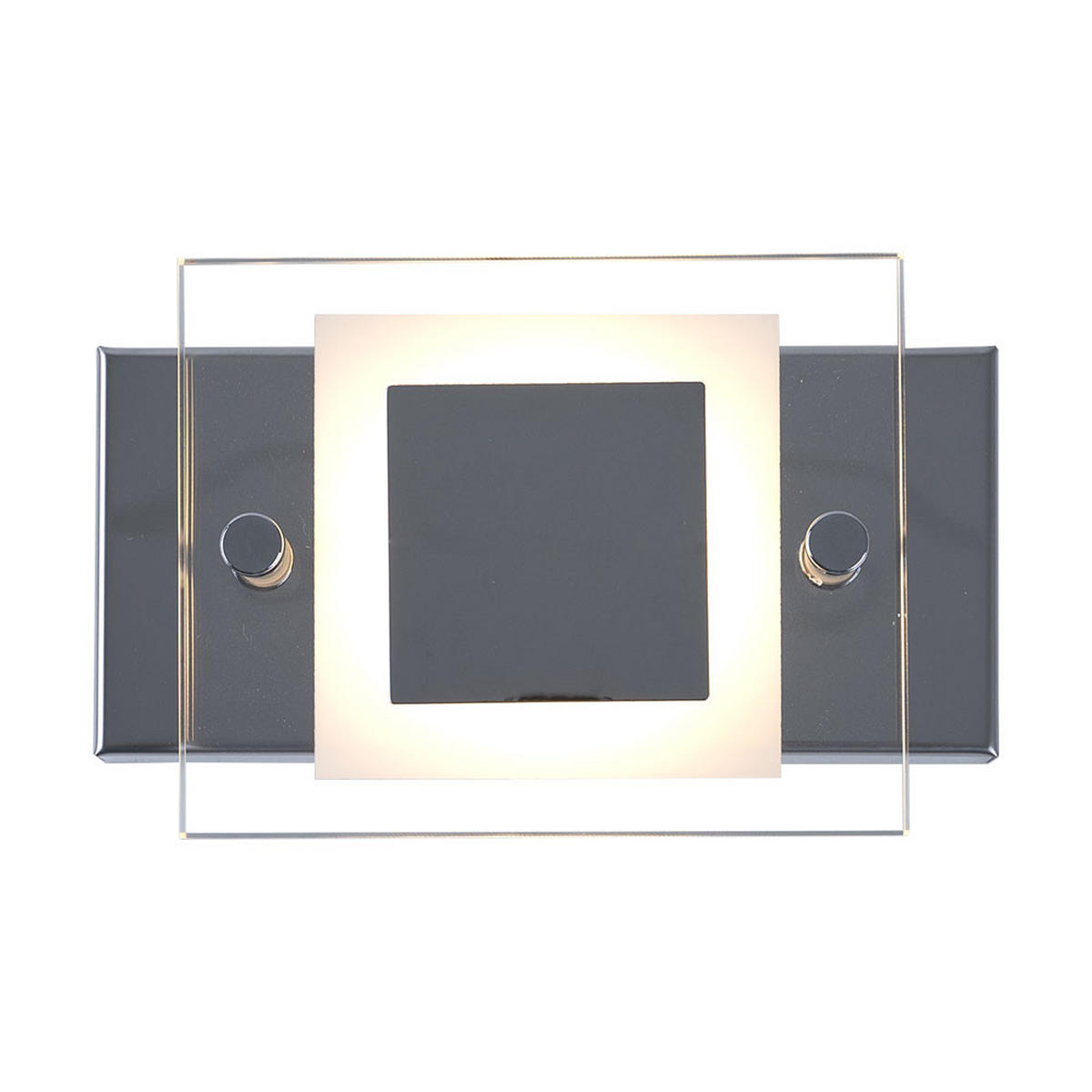 LED WANDLEUCHTE Metall Chrom Silber - Silberfarben, Glas (10/5/15cm) - Briloner