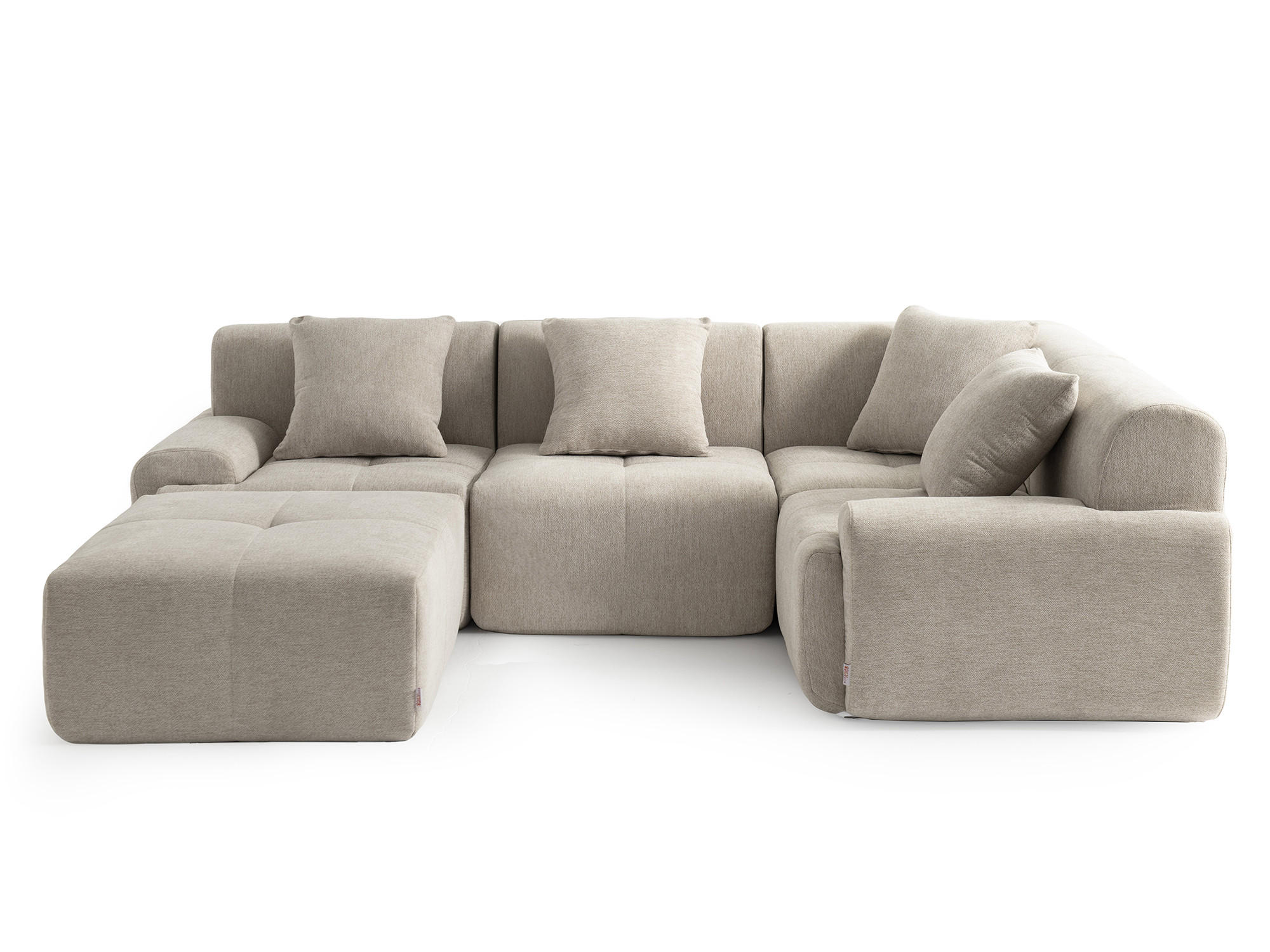 ECKSOFA Chenille Sandbeige - Sandfarben, Textil (260/190cm) - MILYsofa