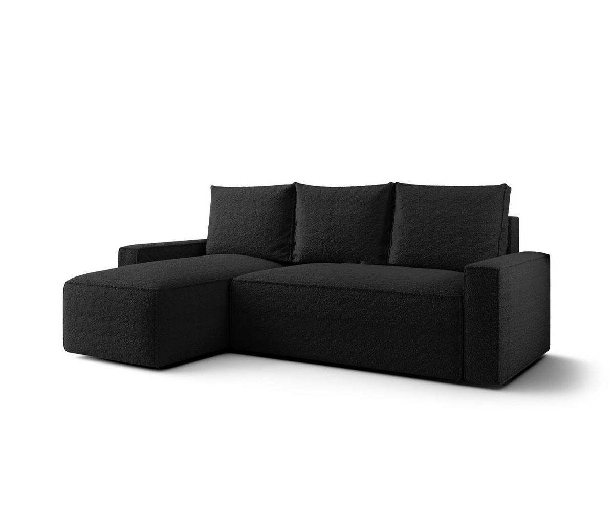 ECKSOFA mit Schlaffunktion SAVIO Quelle 100 Links - Schwarz, Textil (232/140cm) - Bedante