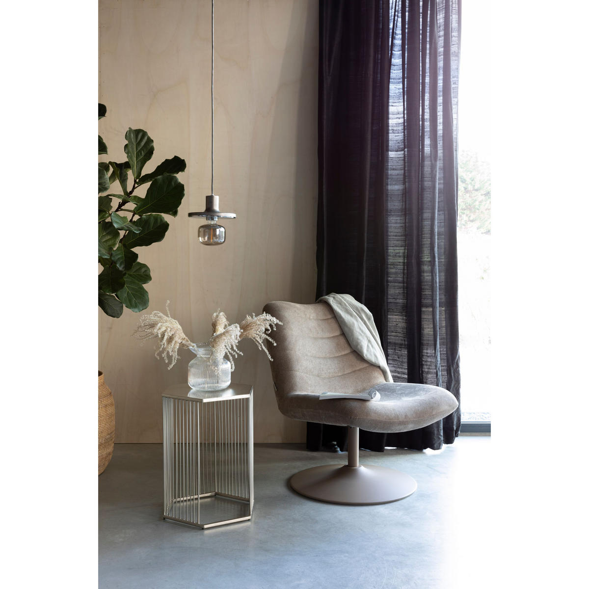 SESSEL Bubba Beige - Beige, Textil (67/85/81cm) - Zuiver