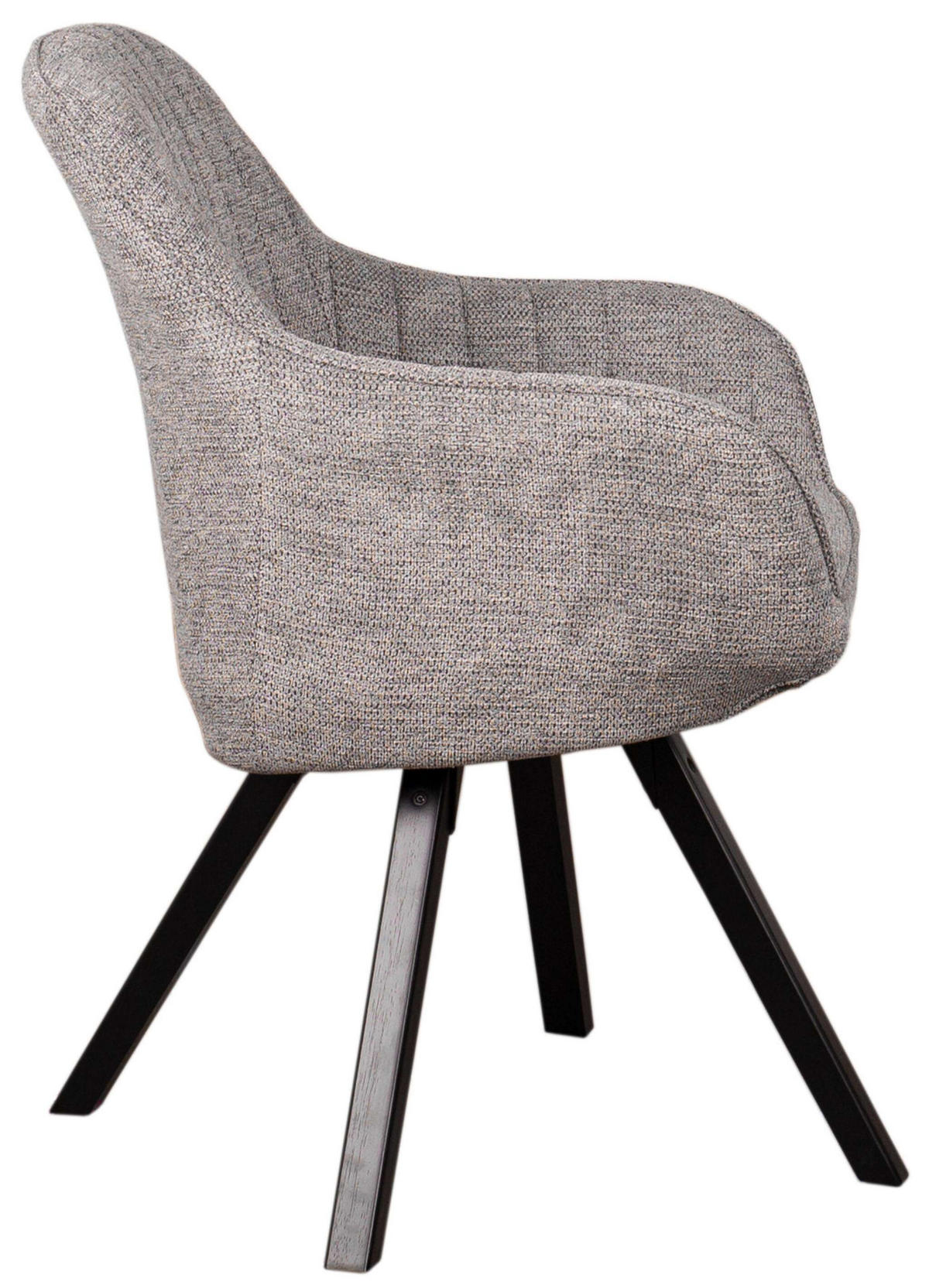 ESSZIMMERSTUHL Matera 6er-Set - Schwarz/Grau, Naturmaterialien/Textil (59/84/61cm) - Mr. Deko