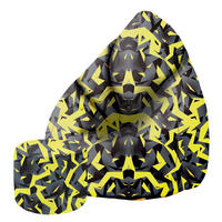 SITZSACK MIT FUßSTÜTZE Oxford 2-tlg Yellow Car M - Gelb, Textil (80/120/80cm) - Dreamroots