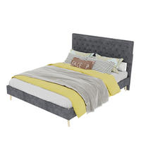 POLSTERBETT 140/200 cm in Grau mit Stauraum unter dem Bett Stoff im modernen Design - Grau, Holzwerkstoff/Textil (140/200cm) - STILVORA
