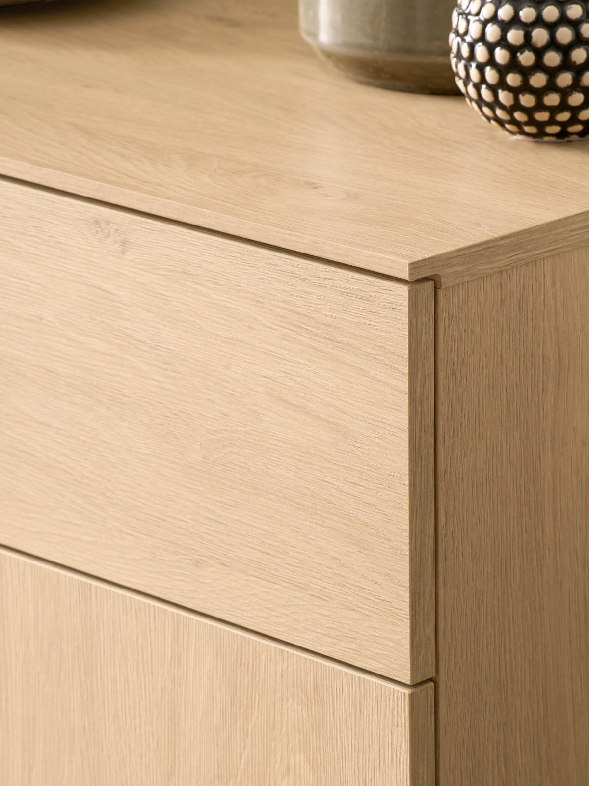 FLURKOMMODE Stone Eiche 115 x 98 cm, Schuhschrank mit Push-to-Open - Eichefarben/Schwarz, Holzwerkstoff/Metall (115/98/40cm) - Furn.Design