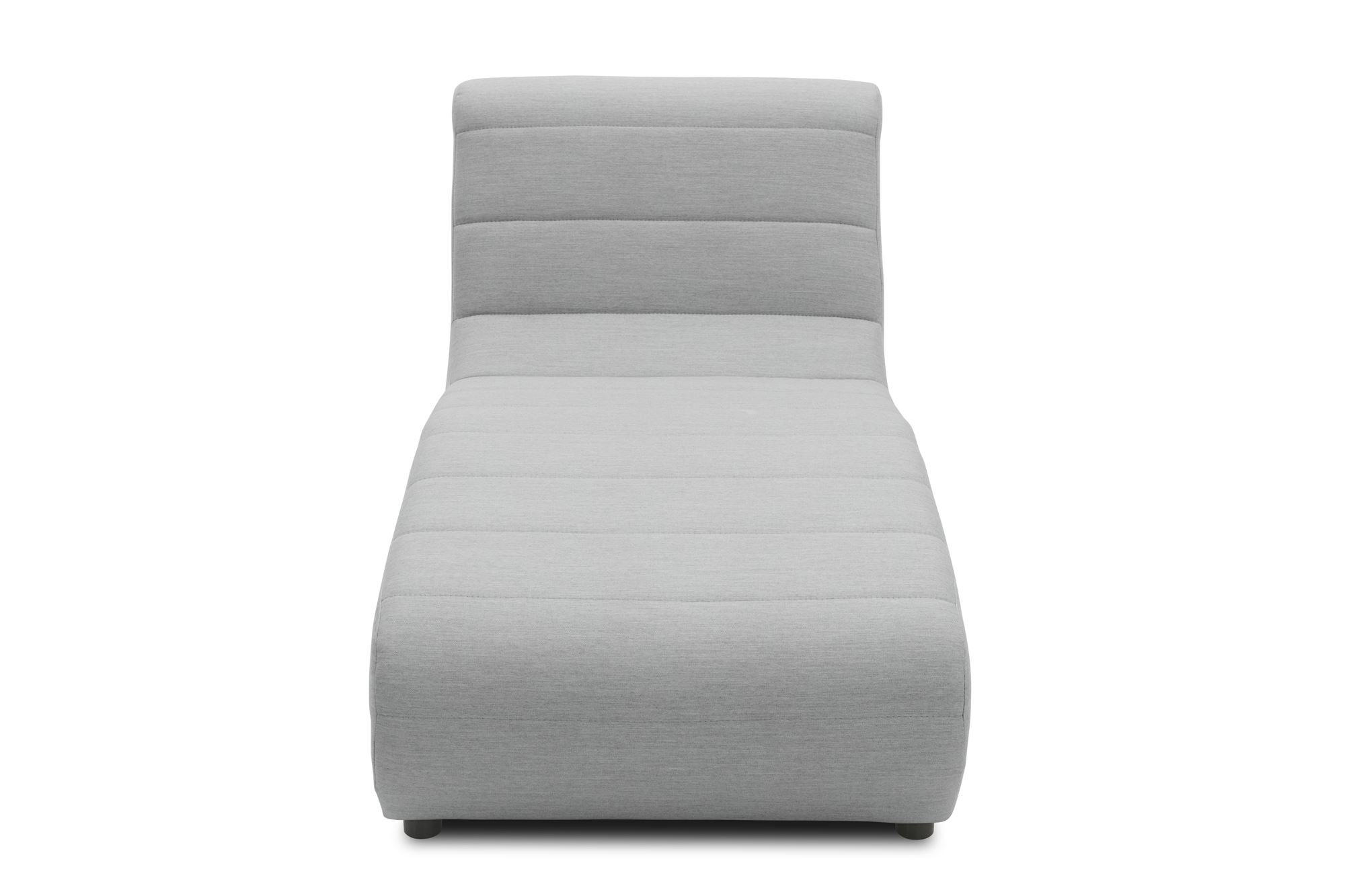 GARTENLOUNGE-LIEGE Boudicca 73x85x169 mit Outdoorbezug in silber - Silberfarben, Kunststoff (169/85/73cm) - 58aufmkessel