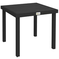 GARTENTISCH, Aluminium, Kunststoff, Schwarz - Schwarz, Metall (78/78/74cm) - Outsunny