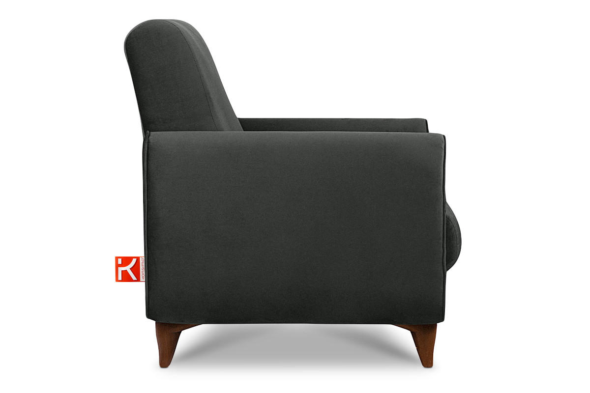 SESSEL GUSTAVO mit Armlehnen, Grau - Anthrazit/Braun, Holz/Holzwerkstoff (83/95/92cm) - KONSIMO®
