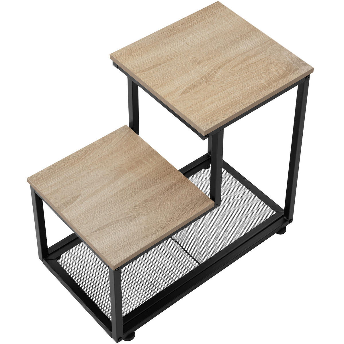 BEISTELLTISCH Halifax,60,5 x 35,5 x 60,5 cm,Industrial Holz hell, Eiche Sonoma - Naturfarben, Holz (60.5/35.5/60.5cm) - tectake