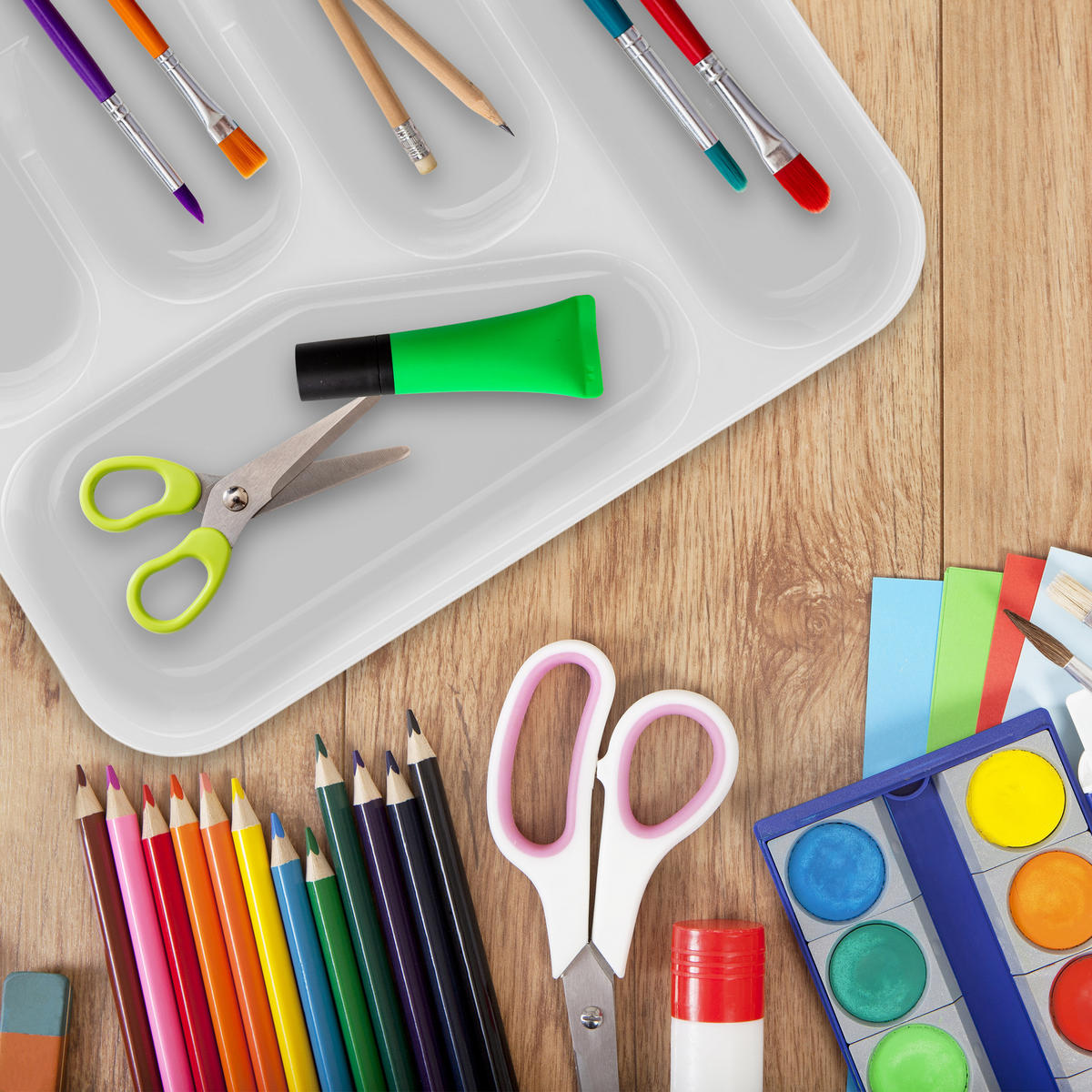 2xBESTECKKASTEN - Weiß, Kunststoff (24.5/4/32.5cm) - Relaxdays