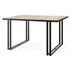 ESSTISCH Marina in Metall, 140-240/80/76 cm - Schwarz/Sonoma Eiche, Holzwerkstoff/Metall (80/140/76cm) - WFL GROUP