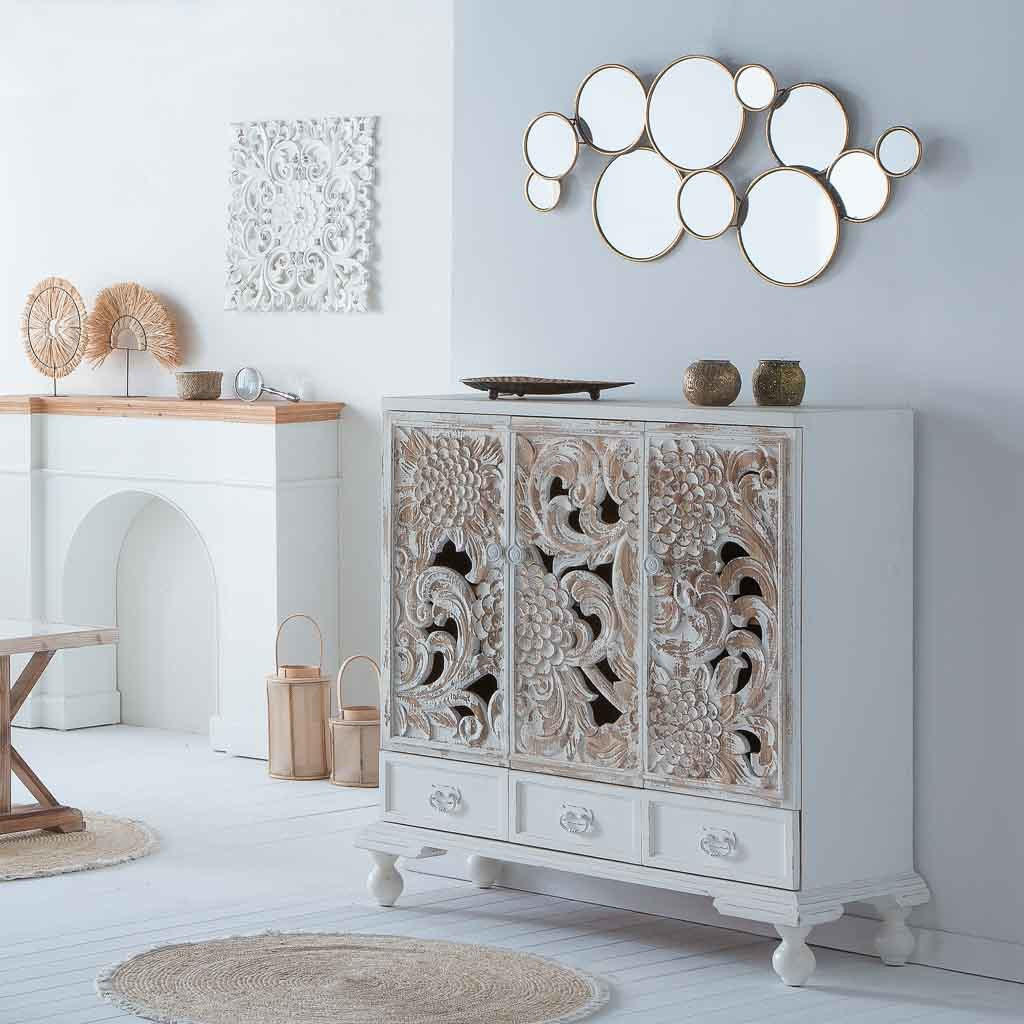 SIDEBOARD aus Holz 115x43x110 cm - Weiß, Holz (115/110/43cm) - Wanderlust