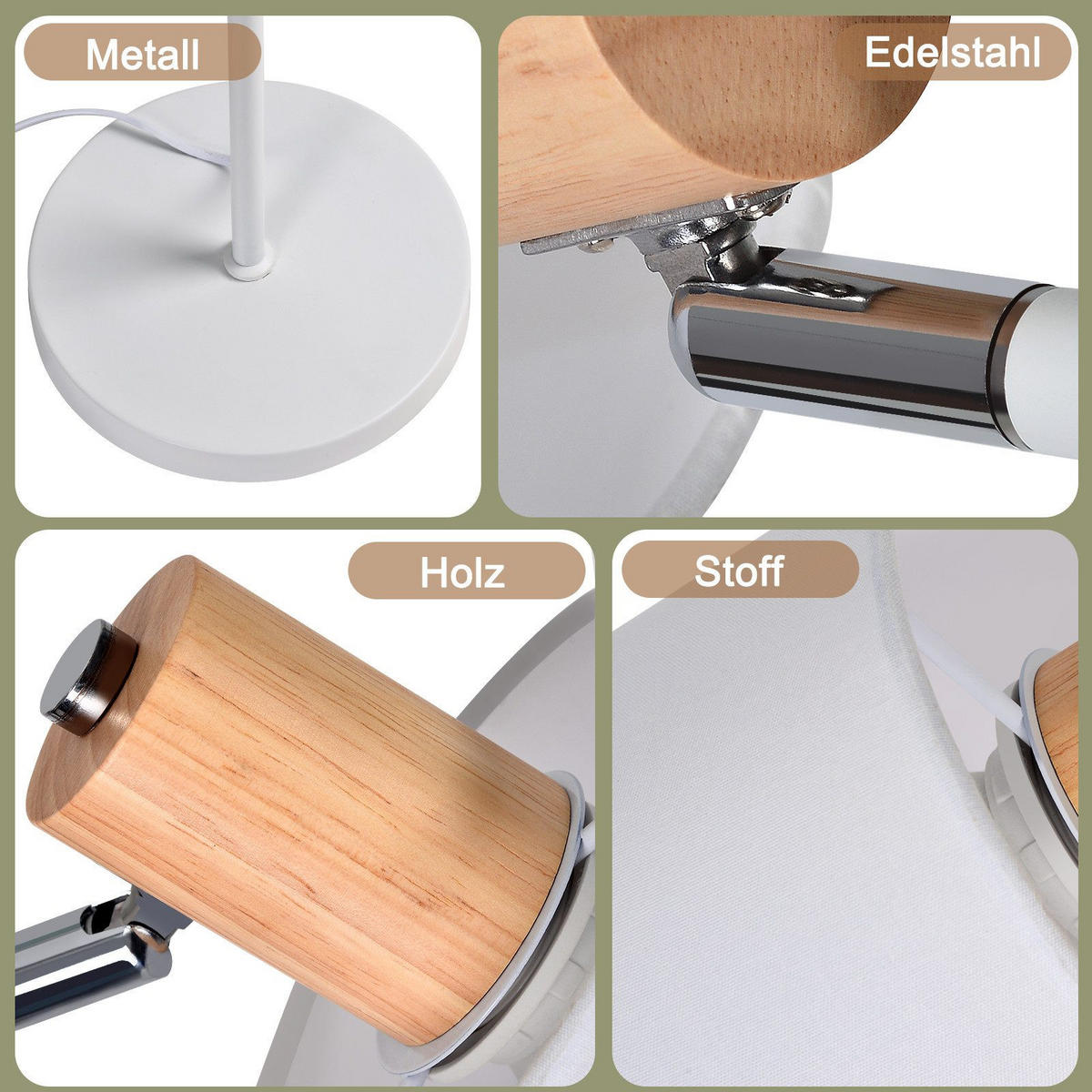 STEHLAMPE Vyxxa 22.0/145.0/27.0 cm - Weiß, Metall (27/22/145cm) - ZMH