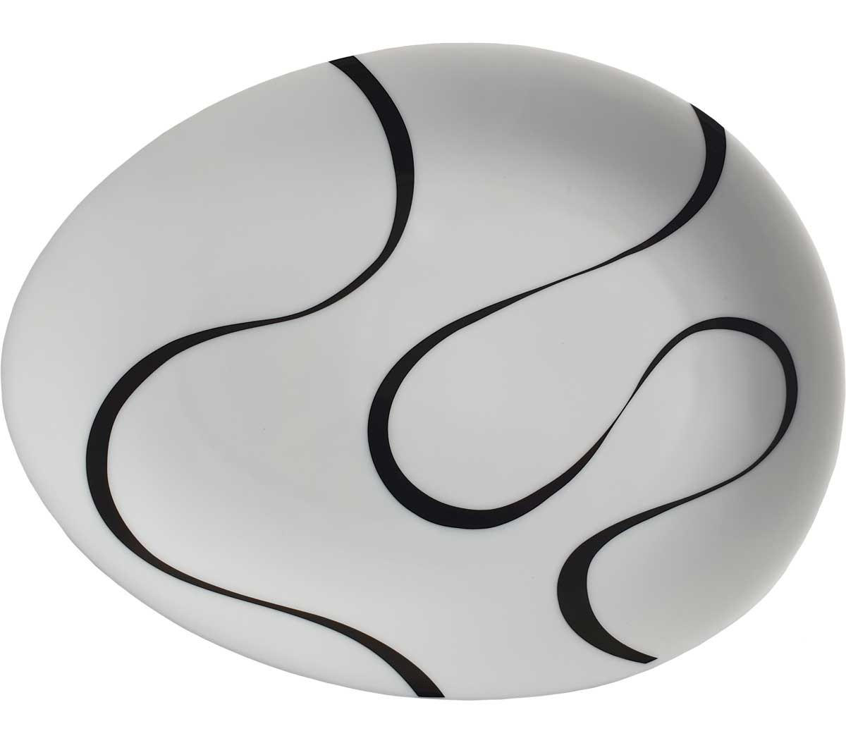 TELLER 2 Stück loop black - Goldfarben/Multicolor, Keramik (17cm) - Luigi Colani Porzellan