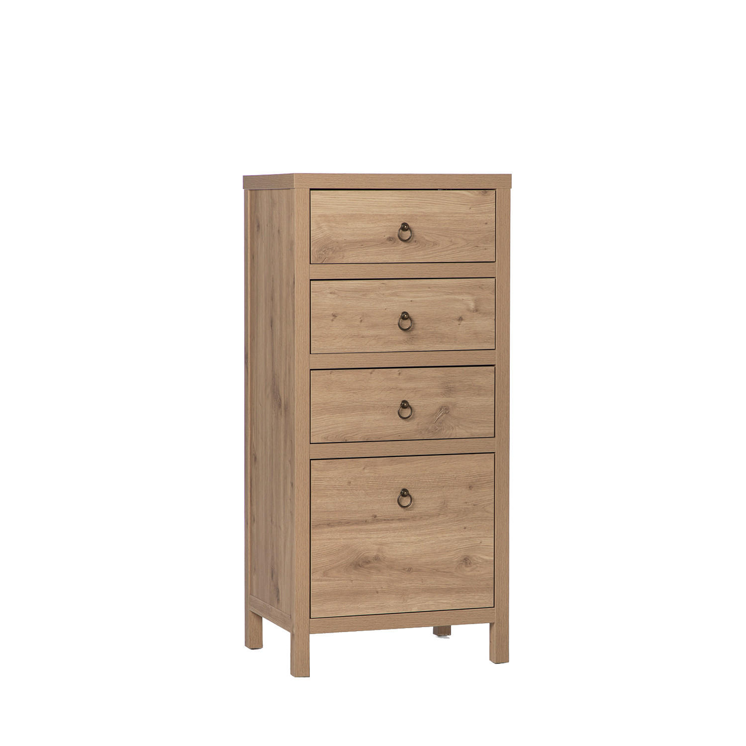 KOMMODE SCHMALE Livorno Natürlich 55 cm x 120 cm - Naturfarben, Holzwerkstoff (55/120/45cm)