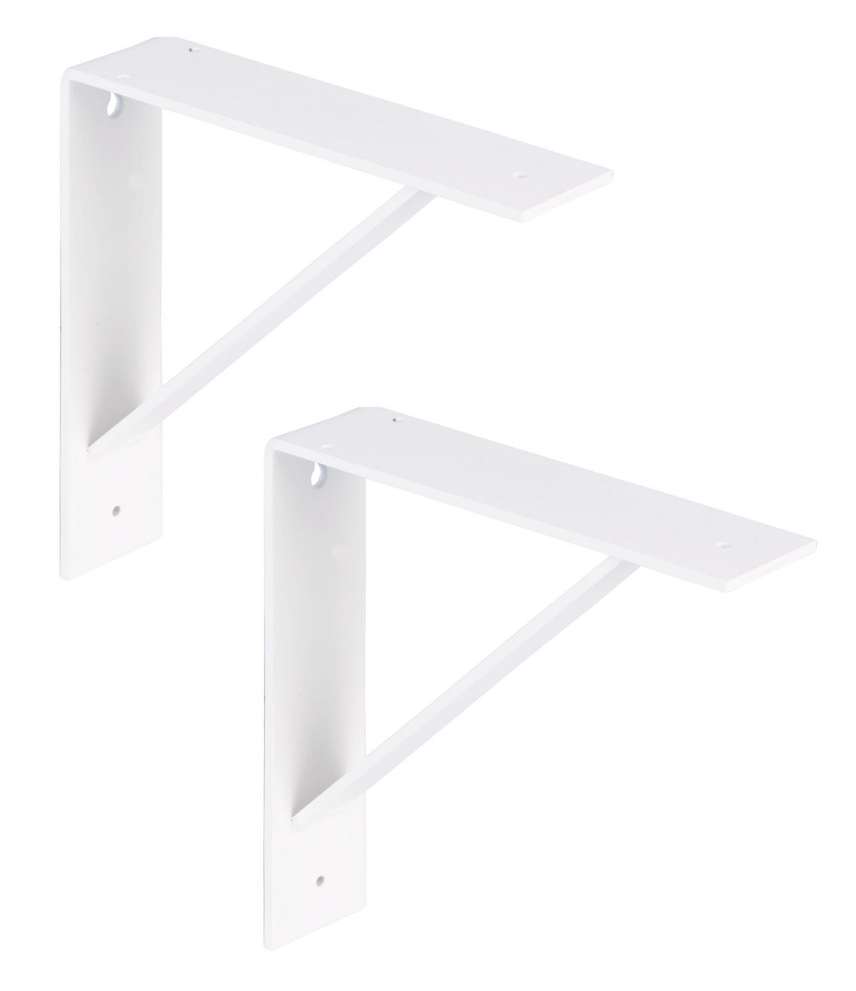 REGALTRÄGER als 2er Set Sam, Stahl in verschiedenen Trendfarben - Weiß, Metall (5/20.5/20.5cm) - Alberts