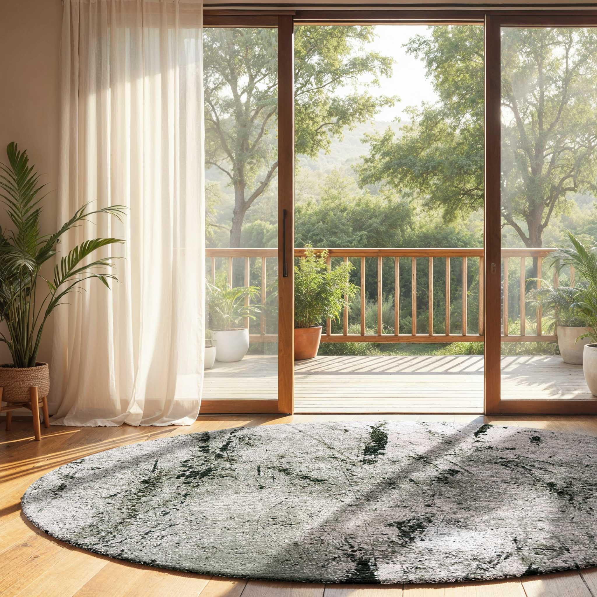 TEPPICH Alpine Sol 140/140 cm - Grün, Textil (140/140cm) - Louis De Poortere