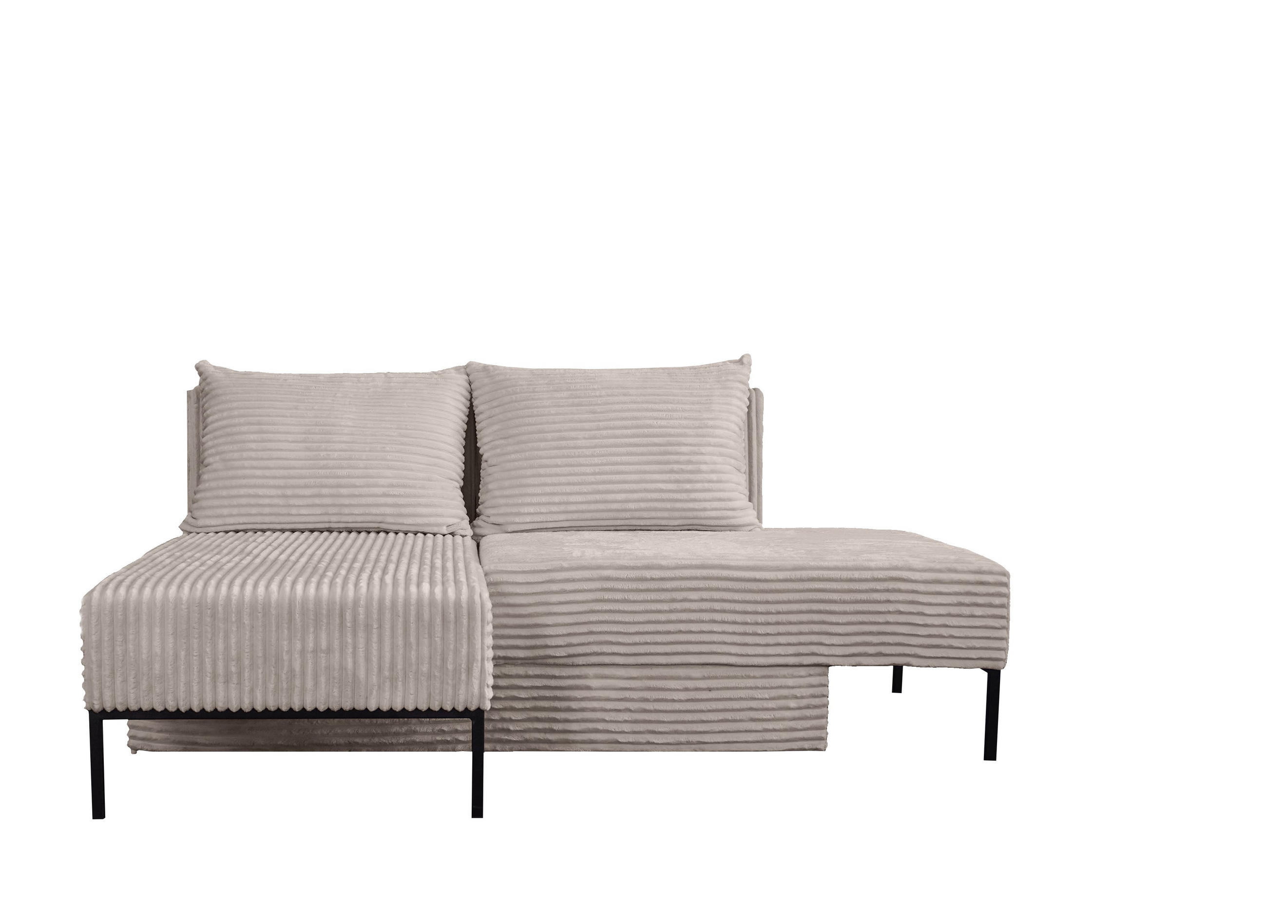 ECKSOFA Mit Schlaffunktion MOOKA 4in1-Multifunktions-System Stoff Velo Links Beige - Beige, Holz/Textil (145/160cm) - Kaiser Möbel
